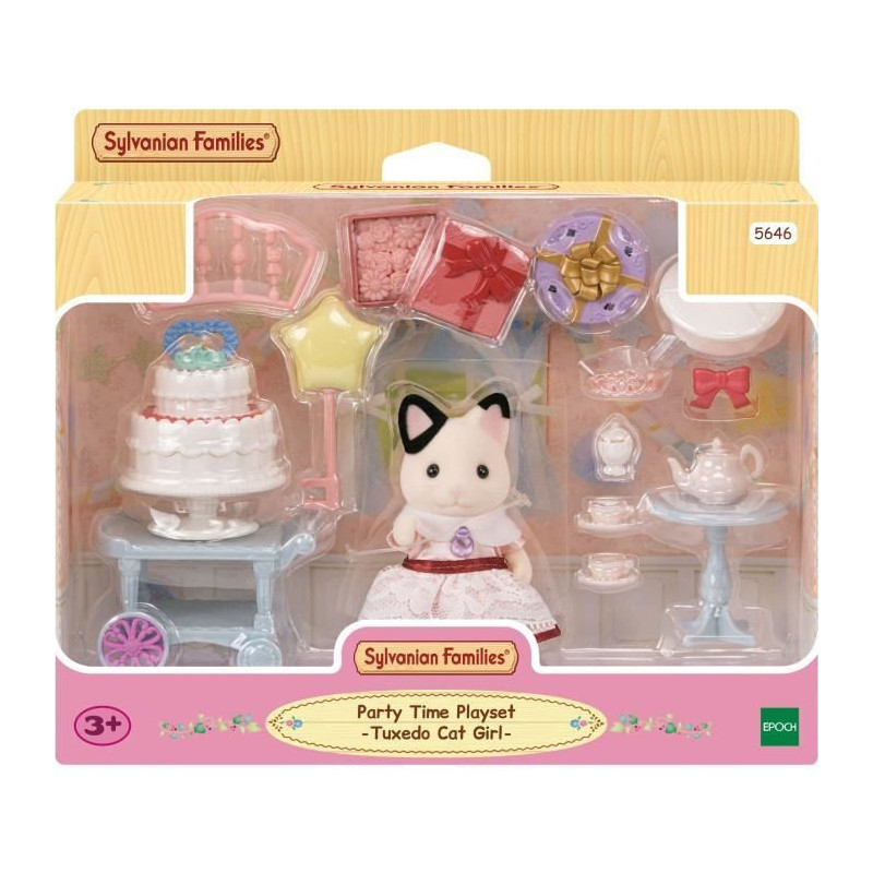 The girl with two -tone cats and her birthday snack - Sylvanian Famili
