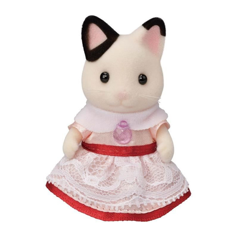The girl with two -tone cats and her birthday snack - Sylvanian Famili