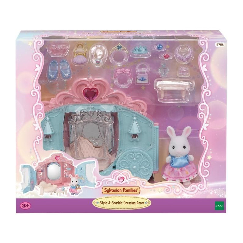 Playset - SYLVANIAN FAMILIES - Princess Dressing - Carriage and Snow R
