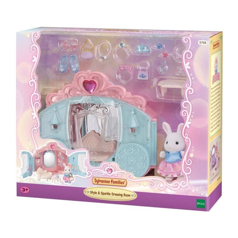 Playset - SYLVANIAN FAMILIES - Princess Dressing - Carriage and Snow R