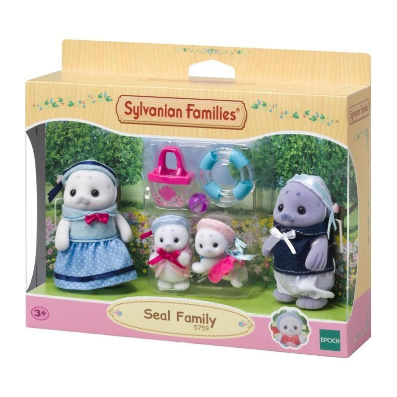 Articulated Family - SYLVANIAN FAMILIES - Seal Family - 4 Characters a