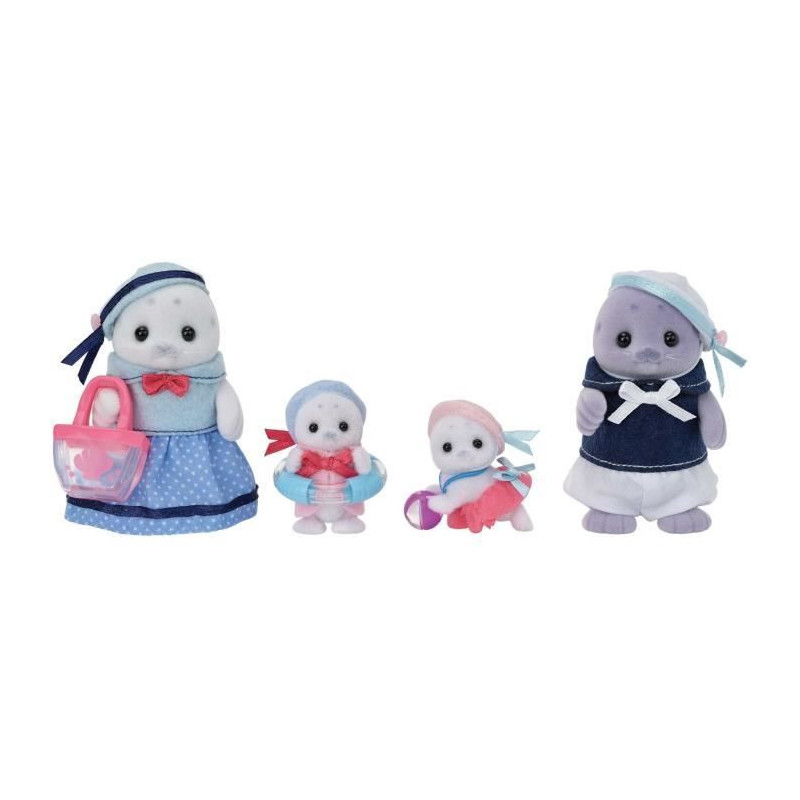 Articulated Family - SYLVANIAN FAMILIES - Seal Family - 4 Characters a