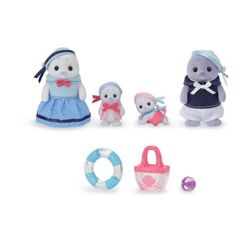 Articulated Family - SYLVANIAN FAMILIES - Seal Family - 4 Characters a