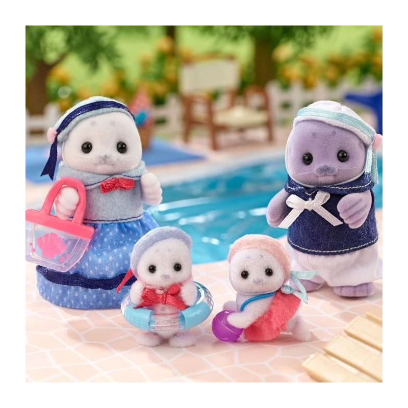 Articulated Family - SYLVANIAN FAMILIES - Seal Family - 4 Characters a