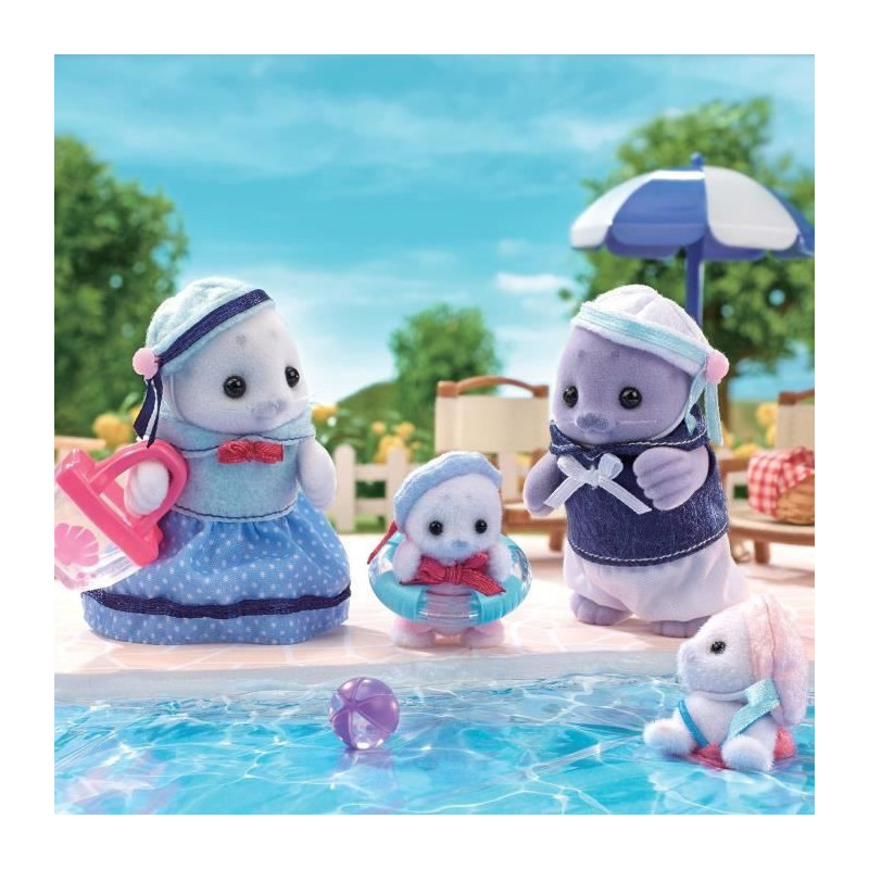Articulated Family - SYLVANIAN FAMILIES - Seal Family - 4 Characters a