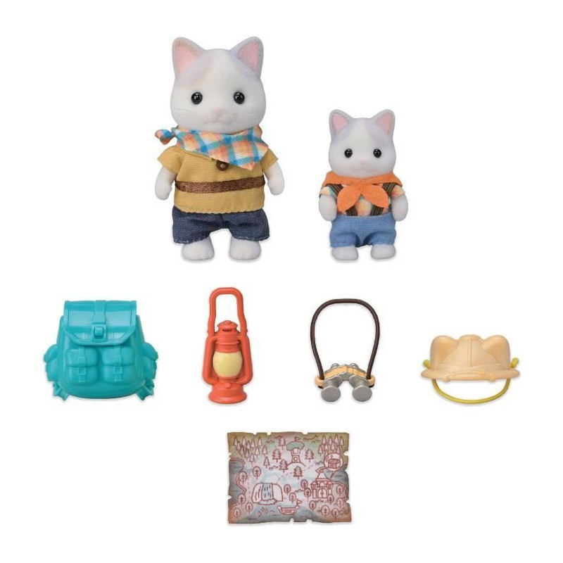 Action Figures - SYLVANIAN FAMILIES - Son and Baby Cat Latte - Secret