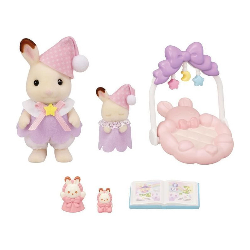 Chocolate Rabbit Sisters Bedtime - SYLVANIAN FAMILIES - 5806