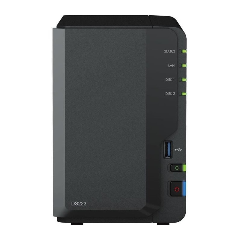 Synology DS223 storage server - 2 bays - 2 GB DDR4