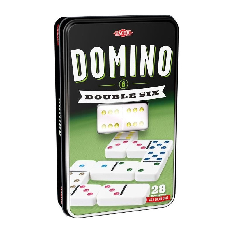 TACTIC Domino Double 6 - Metal Box