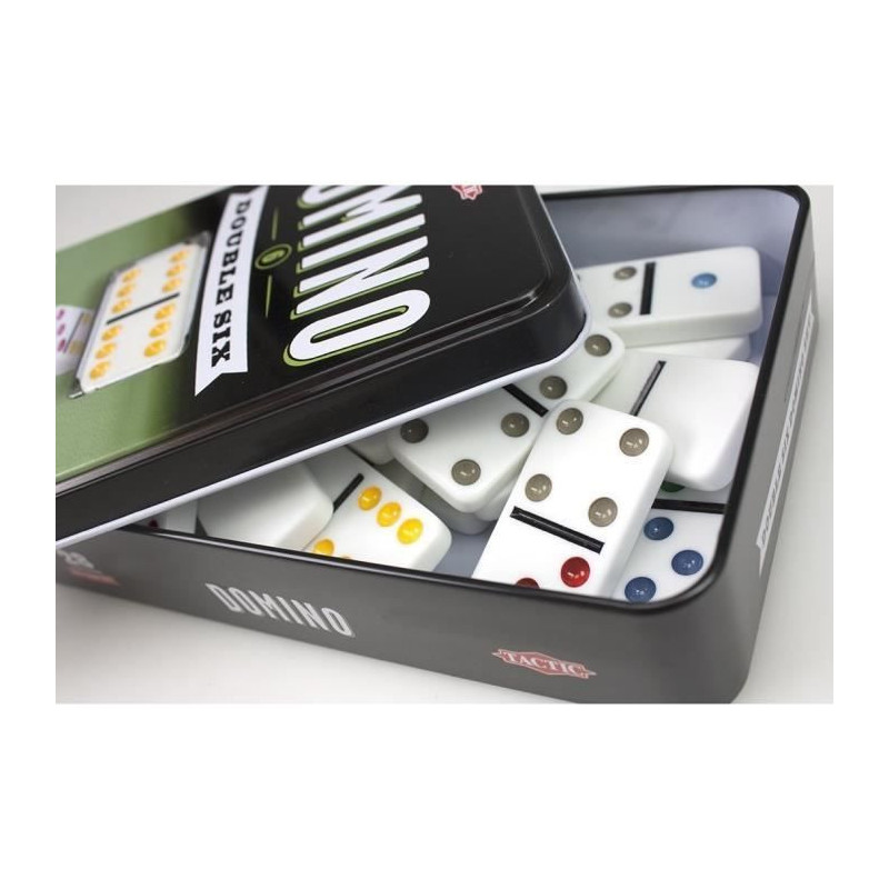 TACTIC Domino Double 6 - Metal Box