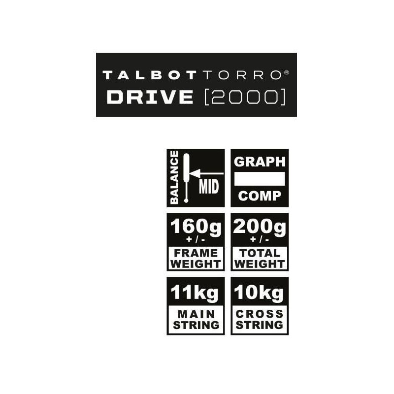 Racket - TALBOT TORRO - DRIVE 2000 - US 500 string - 500cm² head - 19