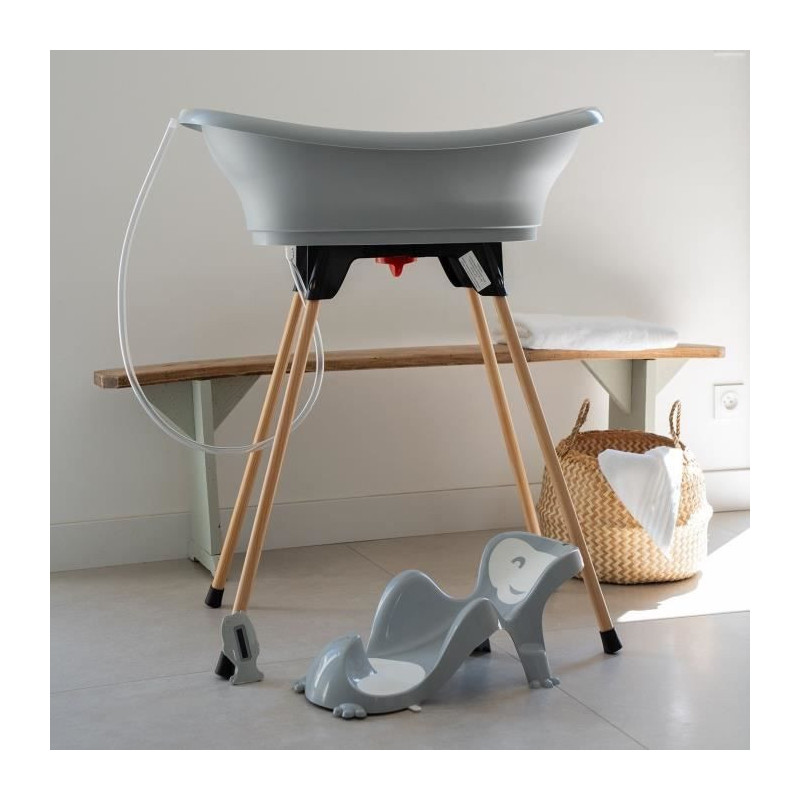 Thermobaby Vasco Thermobaby 5 in 1 blue flower bathtub - Made in Franc