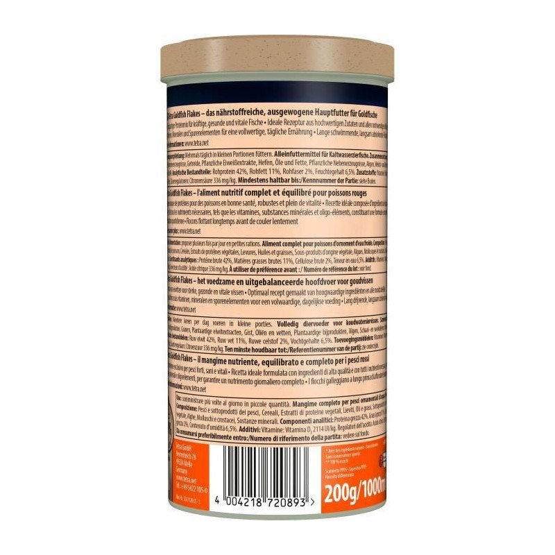 Tetra Goldfish Flakes - TETRA - Complete flake food for goldfish - 1 L