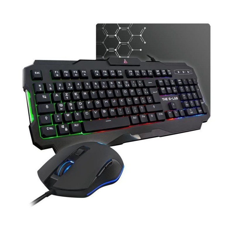 THE G-LAB COMBO HELIUM Keyboard FR Backlit Performance + Comfort Mouse