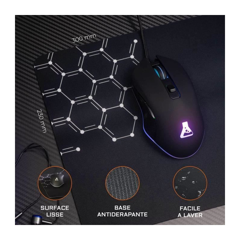 THE G-LAB COMBO HELIUM Keyboard FR Backlit Performance + Comfort Mouse