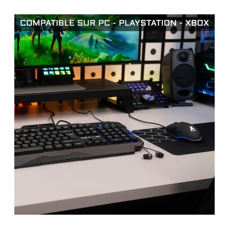 THE G-LAB COMBO HELIUM Keyboard FR Backlit Performance + Comfort Mouse