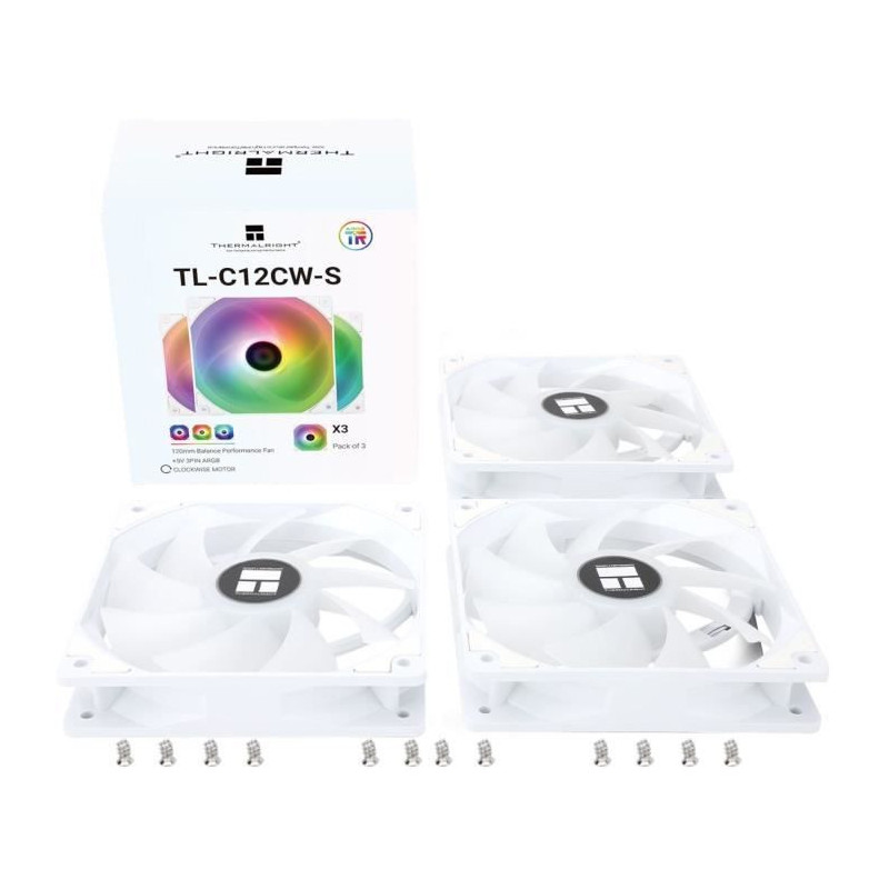 Thermalright - TL-C12CW-S (White) - 3x120mm - For PC case - Pack of 3