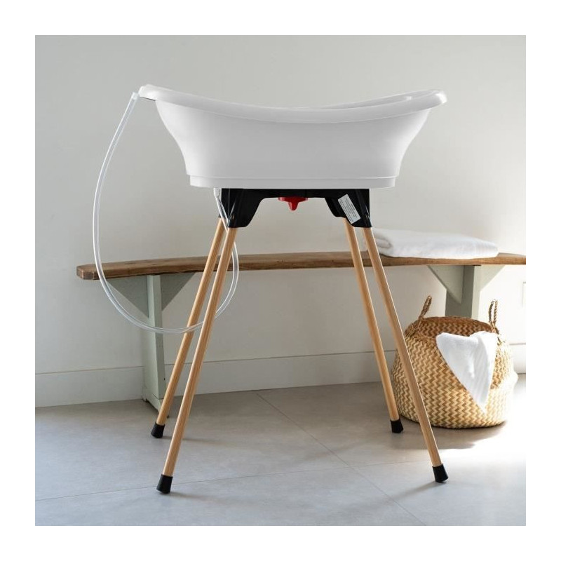 THERMOBABY TUB KIT VASCO White Lily of the valley: bathtub + feet + dr