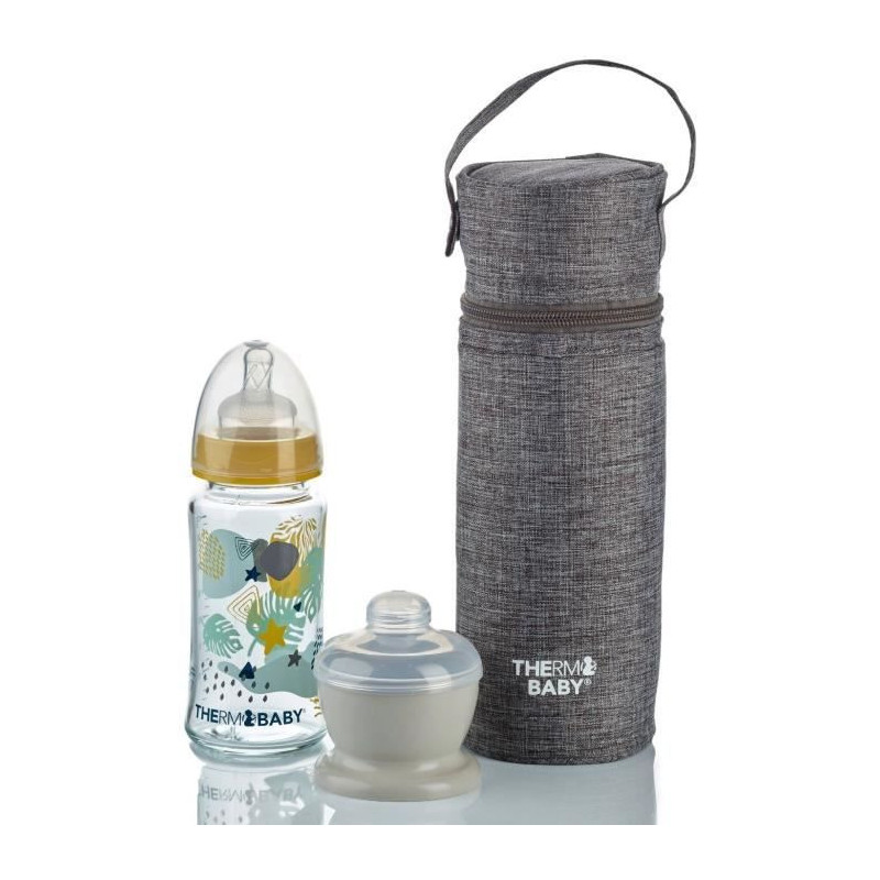 THERMOBABY baby bottle holder - insulated - heather gray