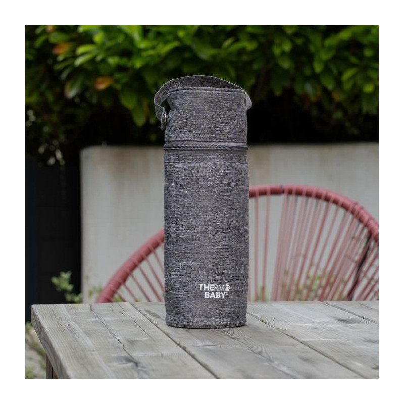 THERMOBABY baby bottle holder - insulated - heather gray