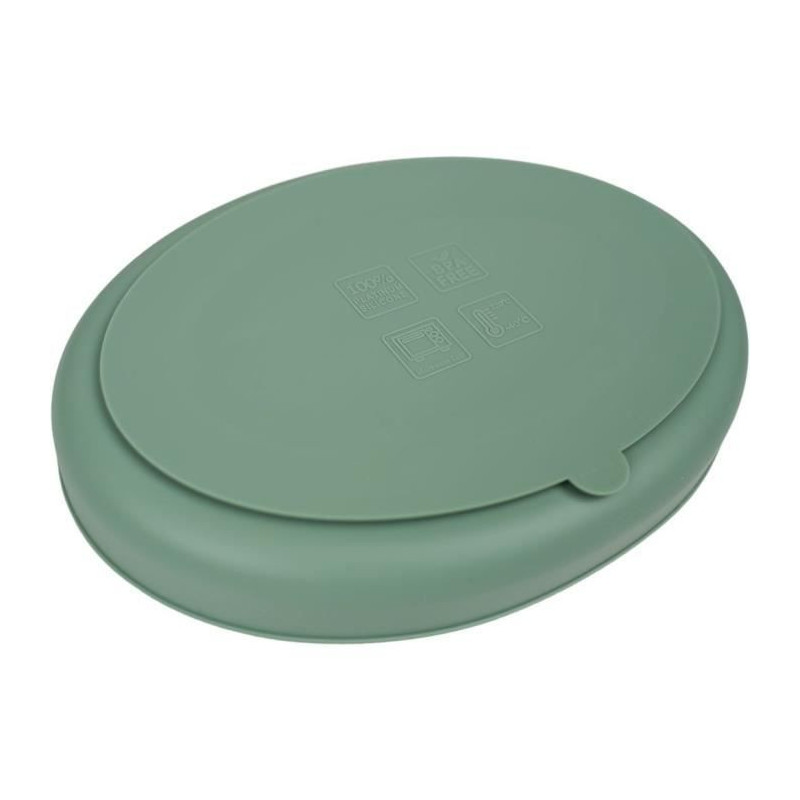 Suction plate - THERMOBABY - Silicone - Cactus Green - Compartmentaliz