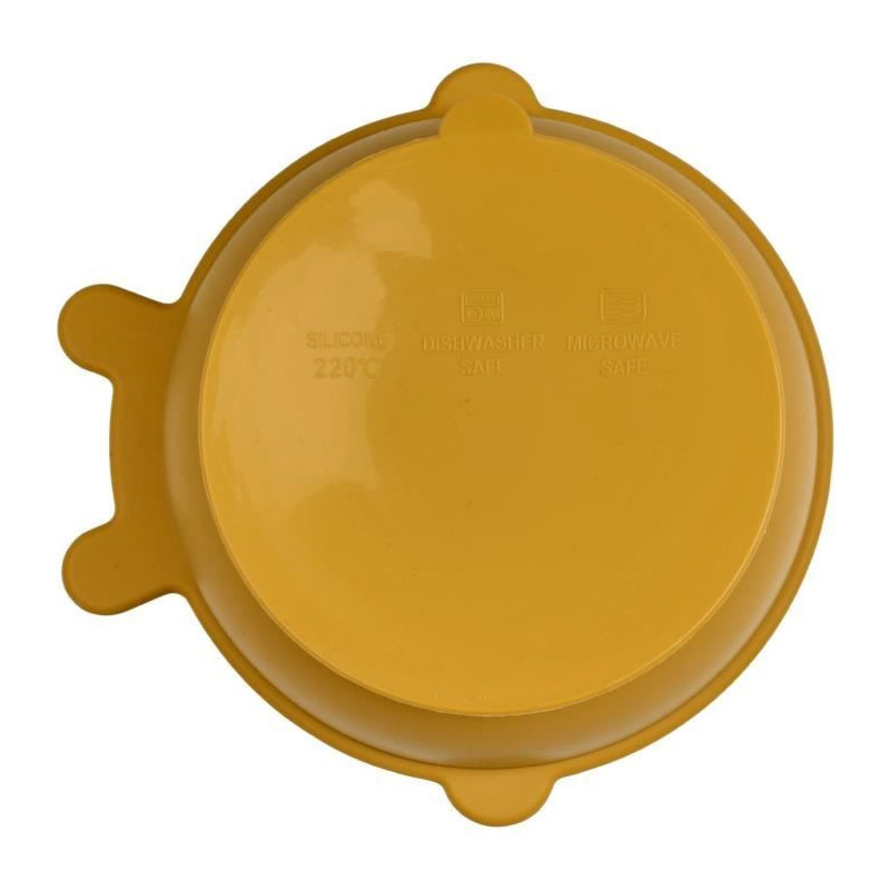 Suction Cup Bowl - THERMOBABY - Silicone - Honey Yellow, non-slip and