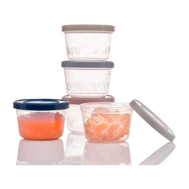 5 x 250ml storage boxes
