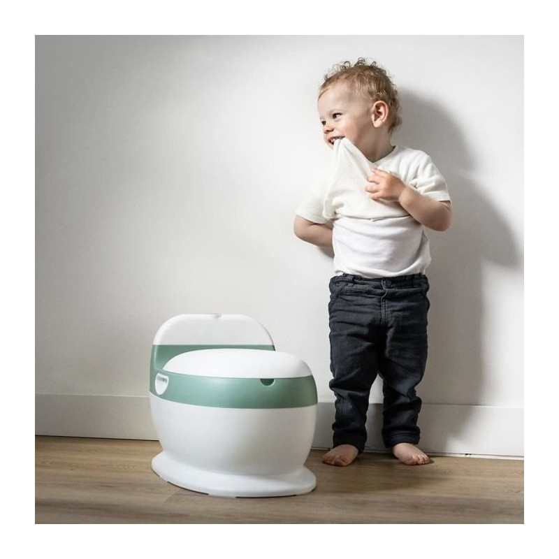 Mini toilet - THERMOBABY - Sage Green - Comfortable with flushing soun