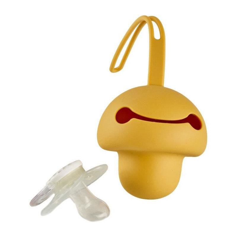 Pacifier holder - THERMOBABY - Silicone - Honey Yellow - Soft and BPA