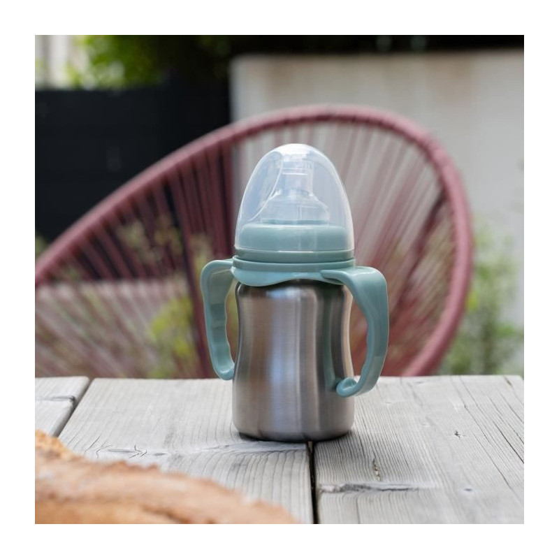 Learning cup - THERMOBABY - Stainless steel - 180 ml - Cactus green -