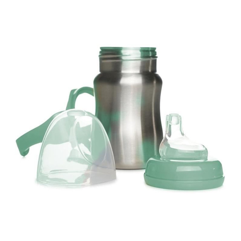 Learning cup - THERMOBABY - Stainless steel - 180 ml - Cactus green -