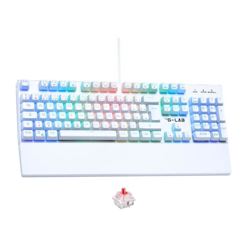 Gaming Keyboard - The G-Lab - KEYZ RUBIDIUM - Mechanical (Red Switch)