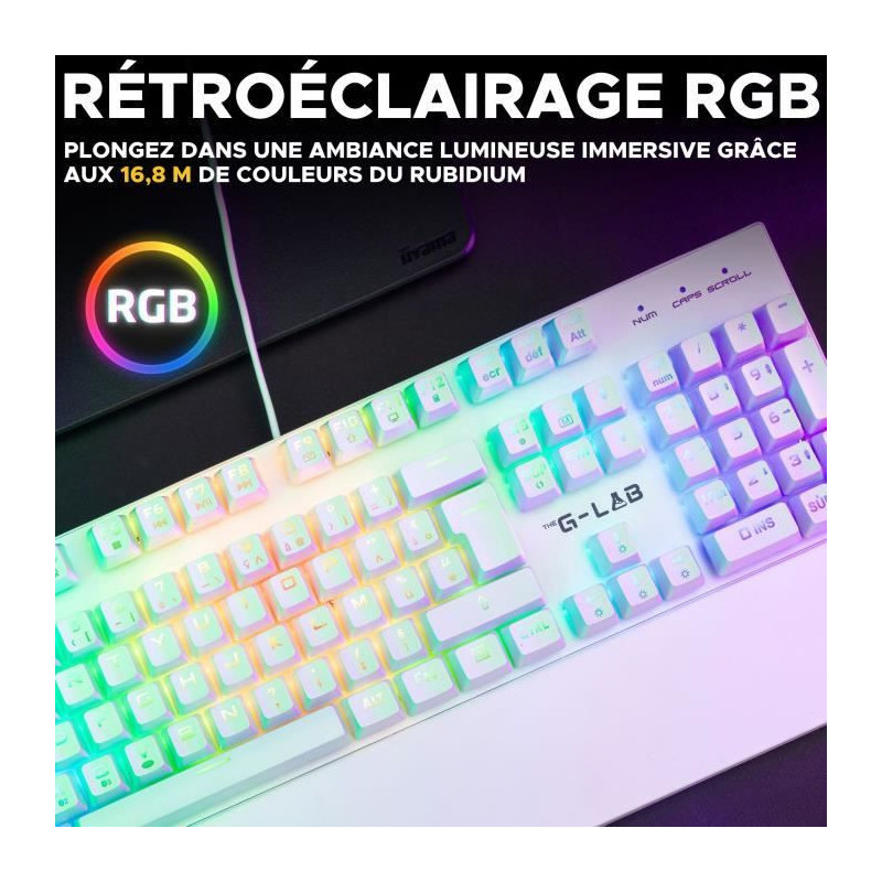Gaming Keyboard - The G-Lab - KEYZ RUBIDIUM - Mechanical (Red Switch)
