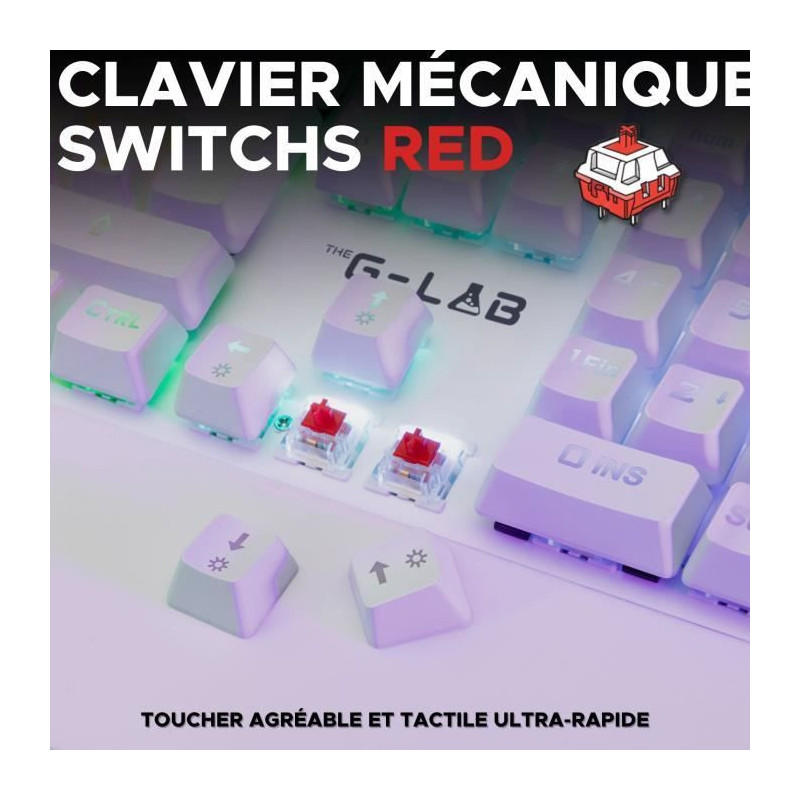 Gaming Keyboard - The G-Lab - KEYZ RUBIDIUM - Mechanical (Red Switch)