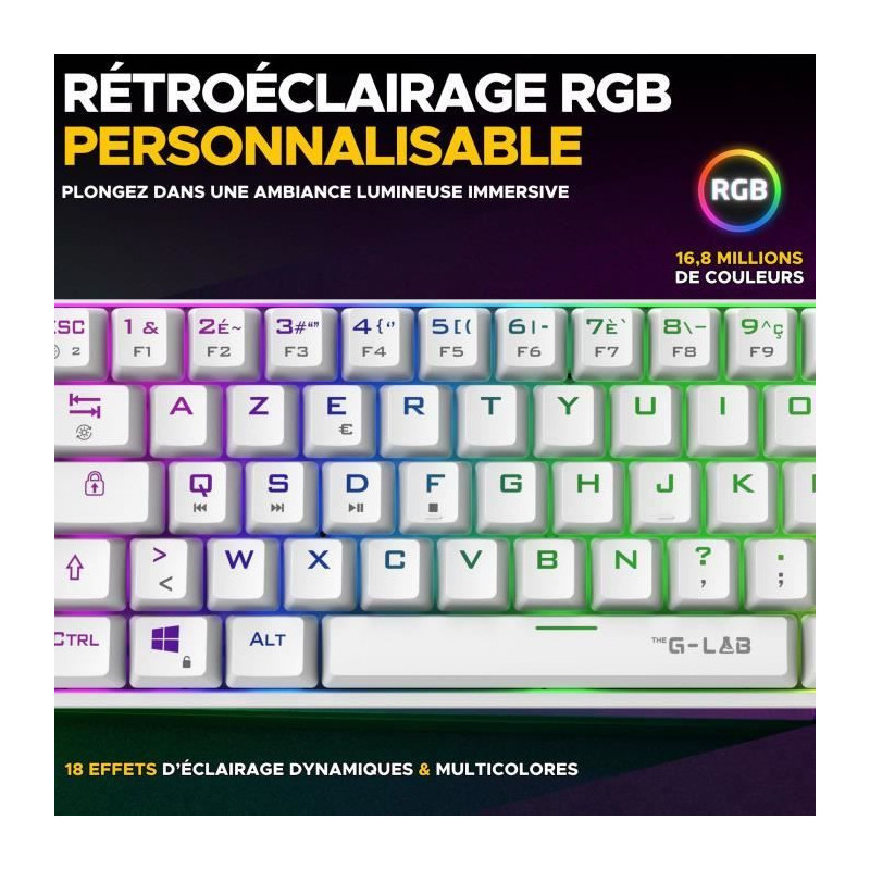 Gaming Keyboard - The G-Lab - KEYZ TITAN - Mechanical (Red Switch) - W