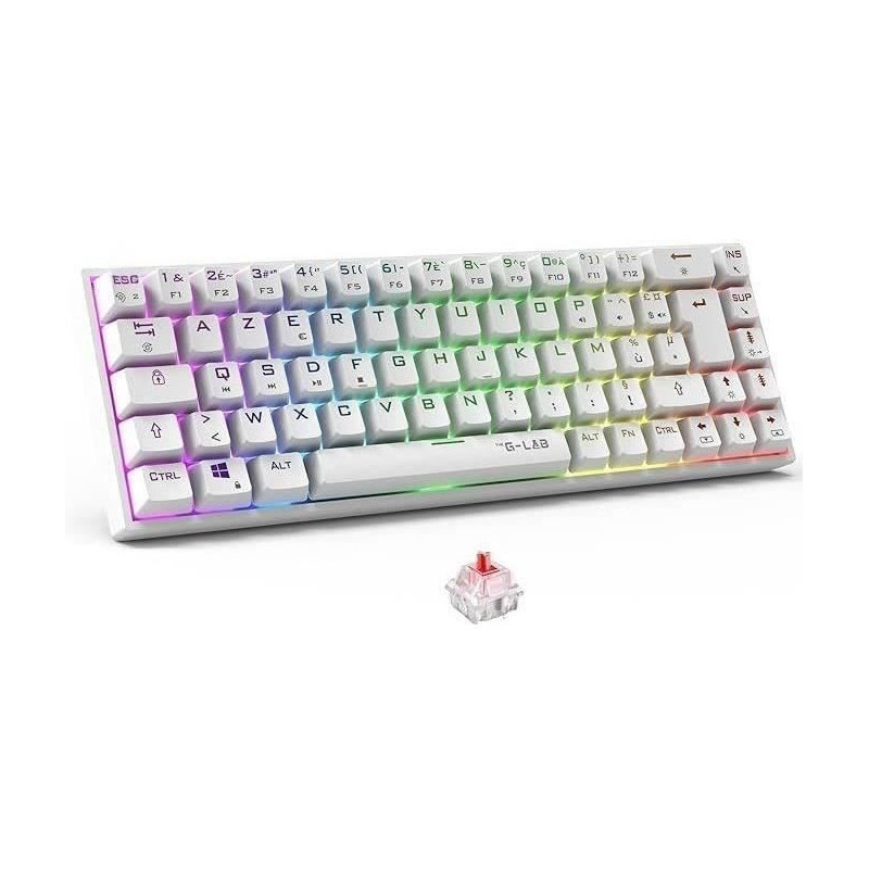 Wireless Gaming Keyboard - The G-Lab - KEYZ TITAN - Mechanical (Red Sw