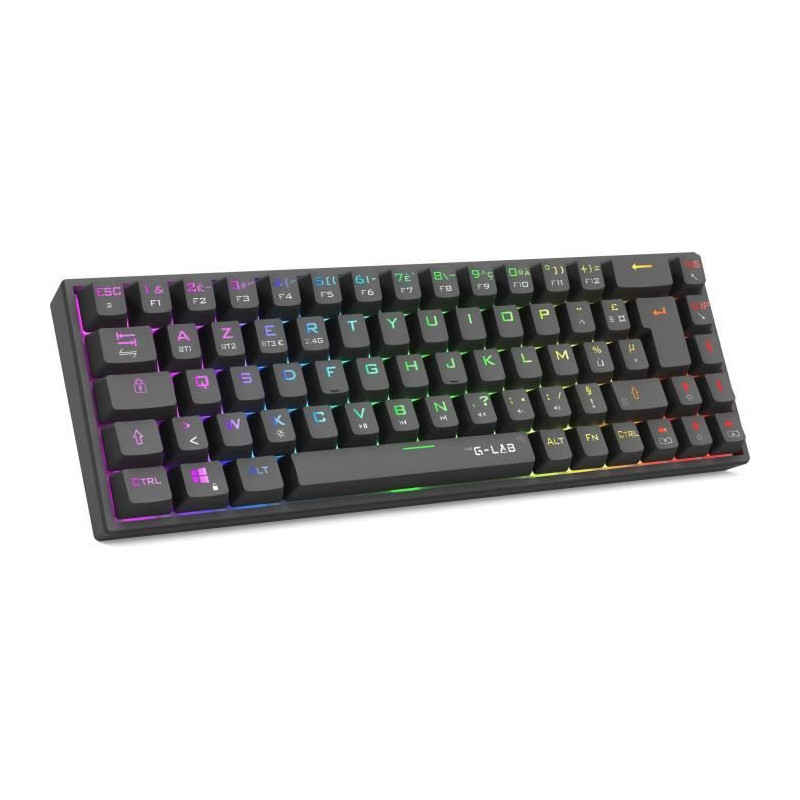 Triple Mode Gaming Keyboard - The G-Lab - KEYZ TITAN - Mechanical (Red