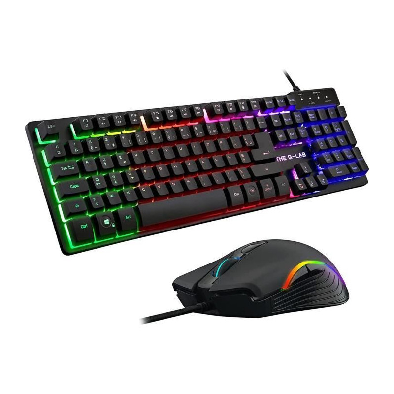 Combo KRYPTON - THE G-LAB - Retro Wired Gaming Keyboard and Mouse Pack