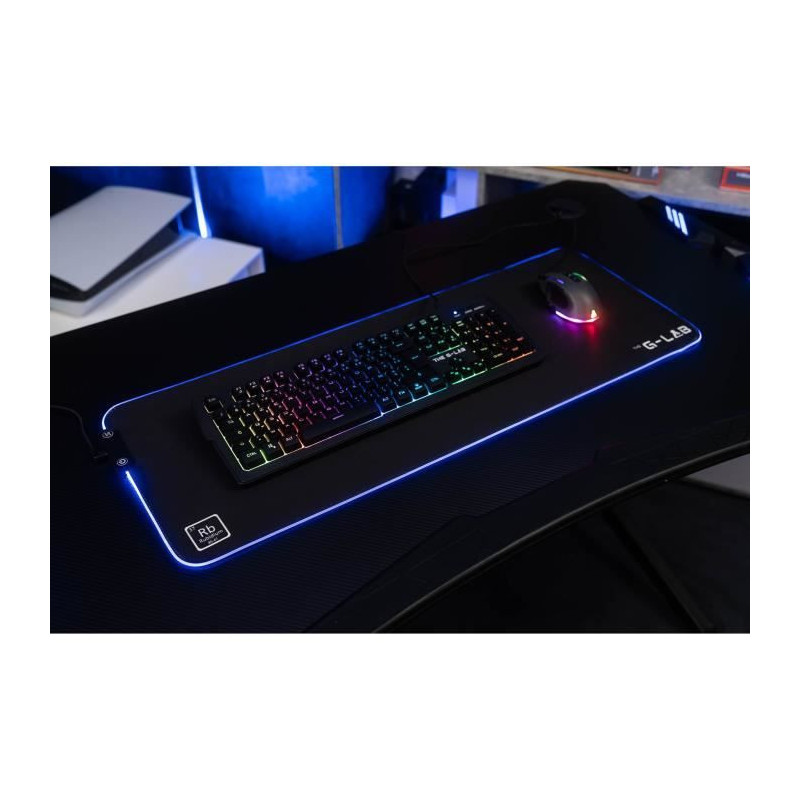 Mouse Pad - XXL - The G-Lab - PAD RUBIDIUM - RGB USB - 800x300x3mm - B