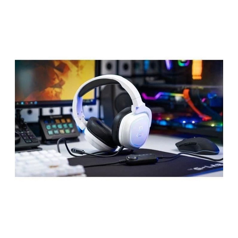 Gaming Helmet RGB The G -LAB - PC compatible, PS4, Xboxone - White
