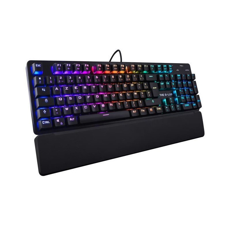 THE G-LAB KEYZ RUBIDIUM MECHANICAL KEYBOARD RED SWITCH AND RGB COMPLET