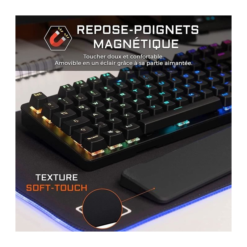 THE G-LAB KEYZ RUBIDIUM MECHANICAL KEYBOARD RED SWITCH AND RGB COMPLET