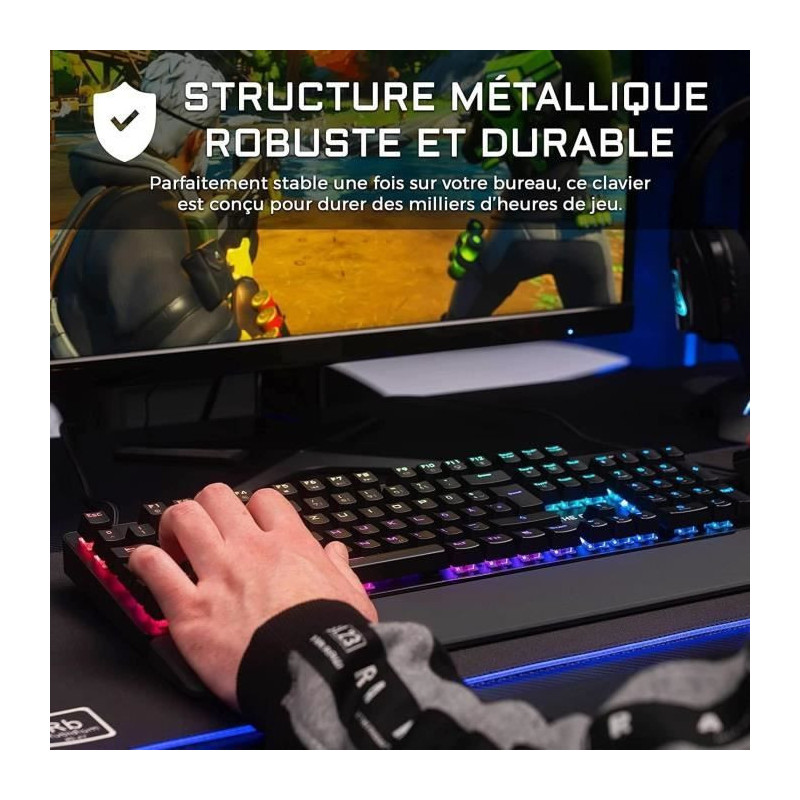 THE G-LAB KEYZ RUBIDIUM MECHANICAL KEYBOARD RED SWITCH AND RGB COMPLET