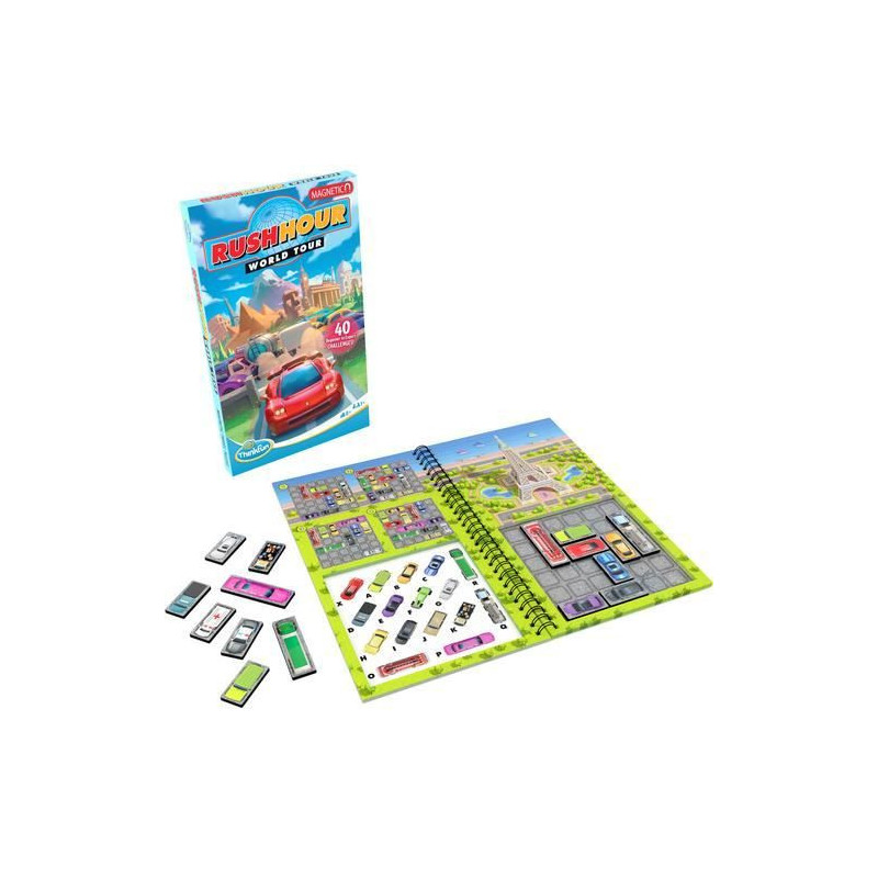 Rush Hour World Tour, 40 challenges, Magnetic logic games, 1 player, f