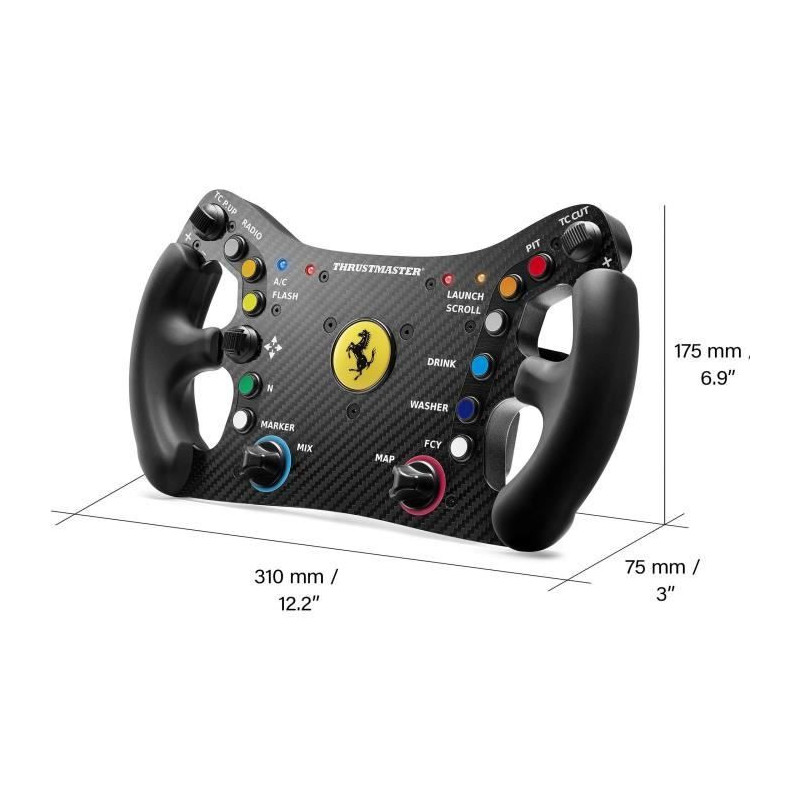Steering wheel - THRUSMASTER - Ferrari 488 GT3 Wheel Add-On - Black an