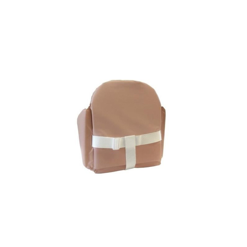 Chair cushion - TINEO - Straps - 27 x 26 x 33 cm - Brown sugar