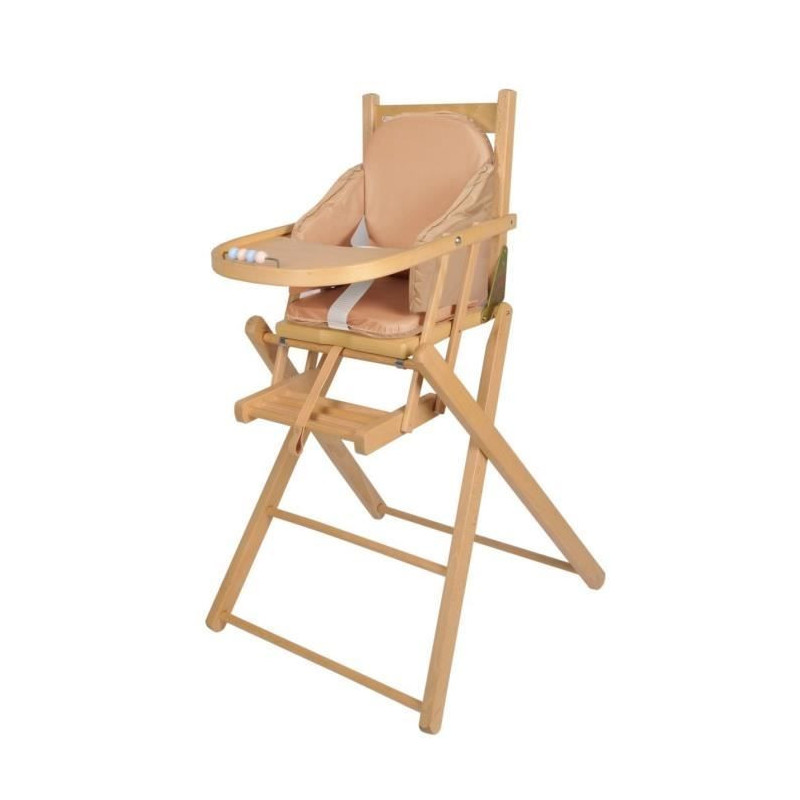 Chair cushion - TINEO - Straps - 27 x 26 x 33 cm - Brown sugar
