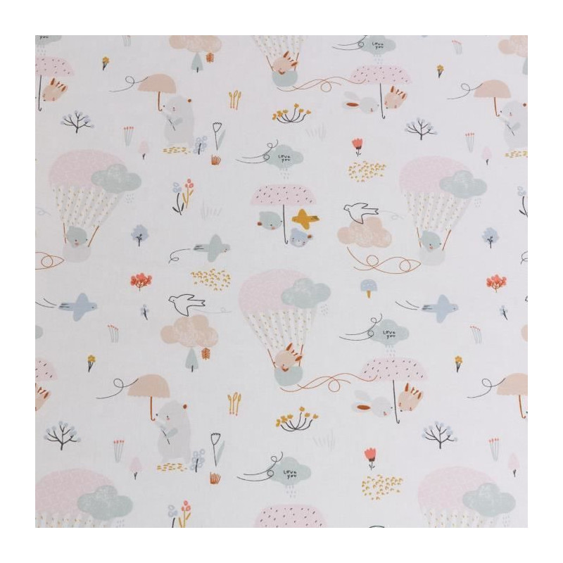 Balloons nomadic mattress - 120 x 60 x 4 cm - White - TINEO