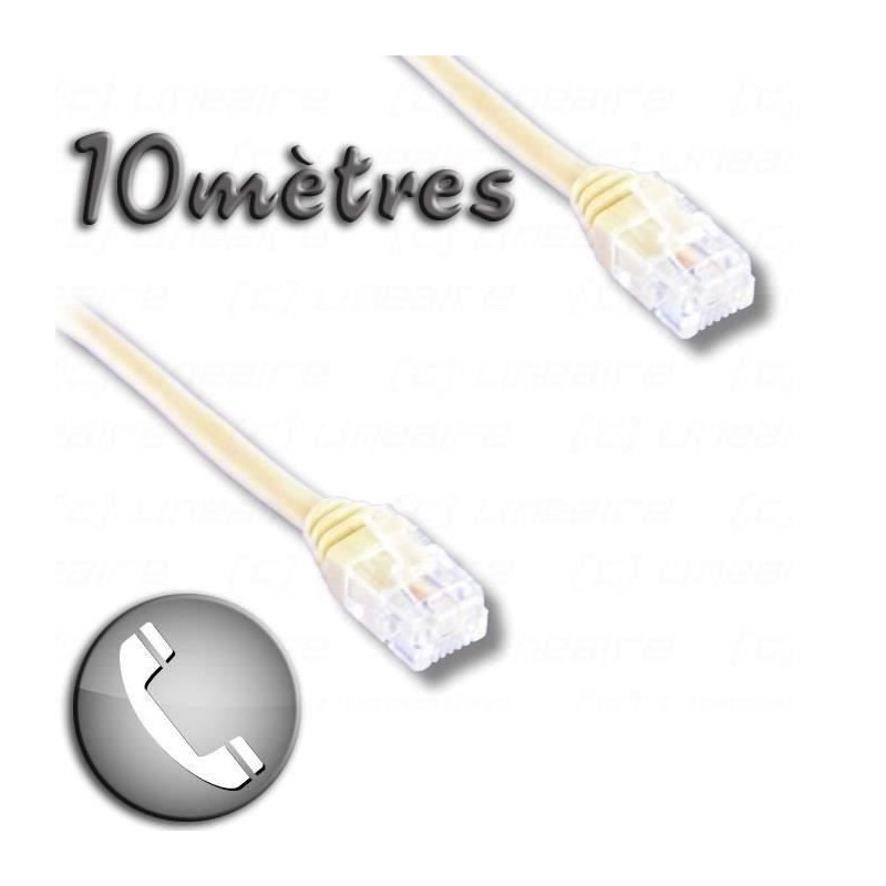 ADSL RJ11 male / RJ11 male cable 10m