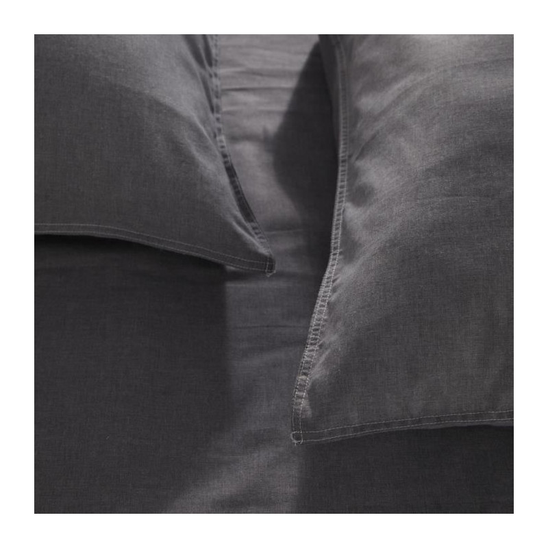 Duvet cover - TODAY - CHARME - Chambray - Dark gray Capucine - 240 x 2